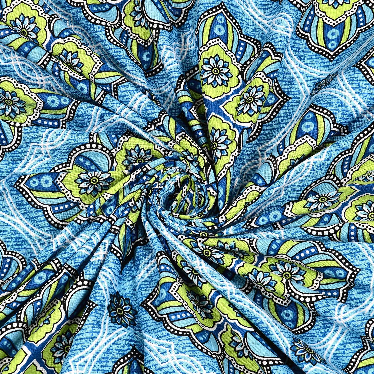 Jaipuri Cotton Double  Flat Bedsheet  With 2 Pillow Cover