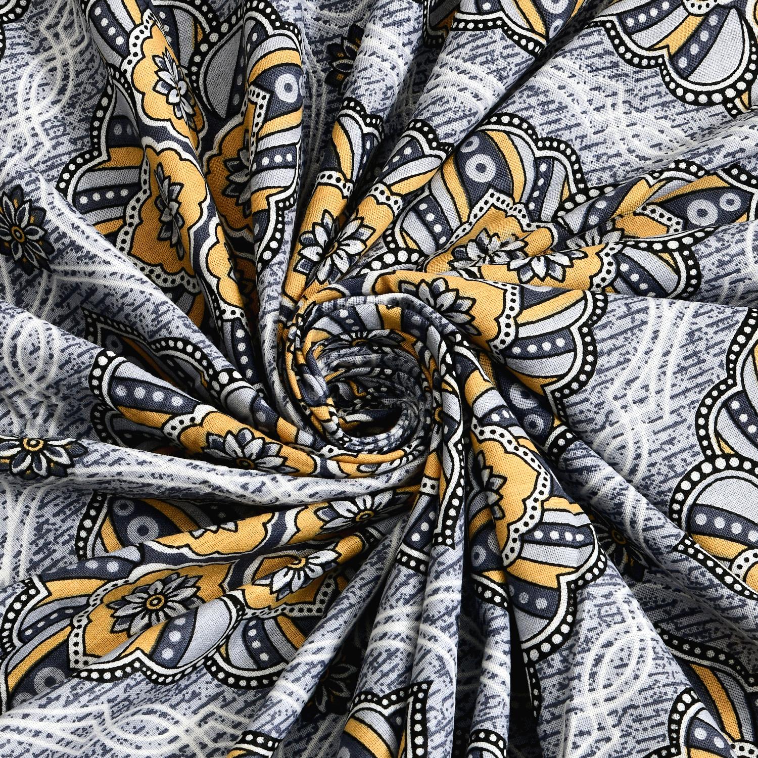Jaipuri Cotton Double  Flat Bedsheet  With 2 Pillow Cover