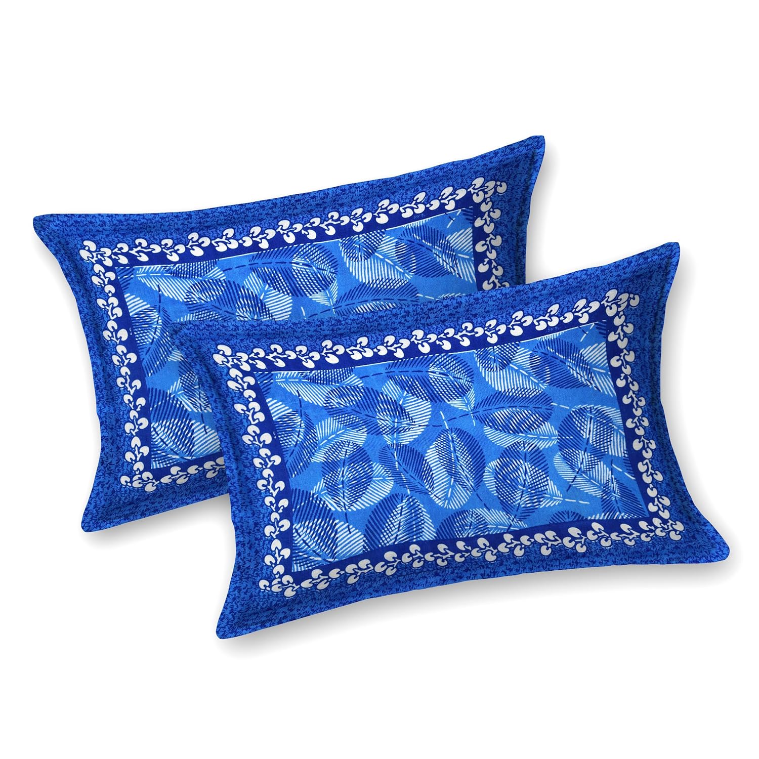 Jaipuri Cotton Double  Flat Bedsheet  With 2 Pillow Cover