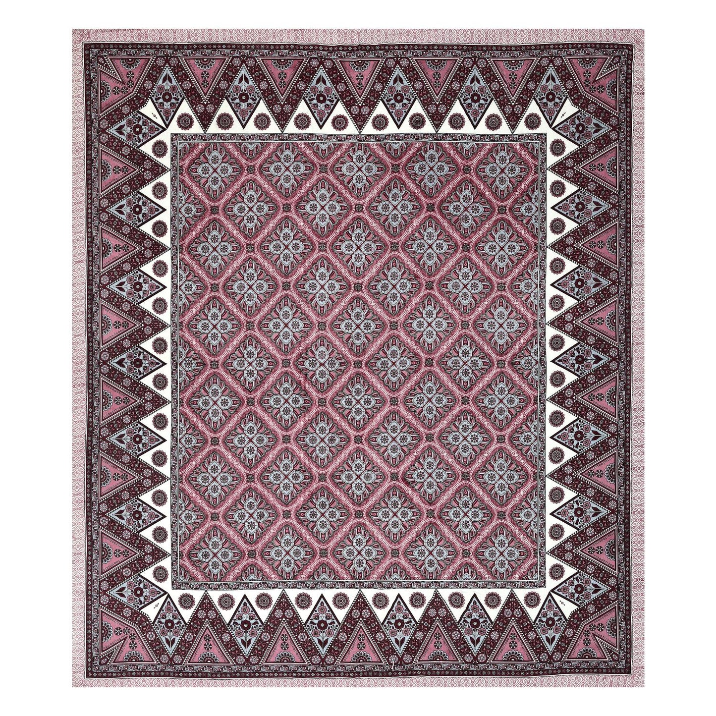 Jaipuri Cotton Double  Flat Bedsheet  With 2 Pillow Cover