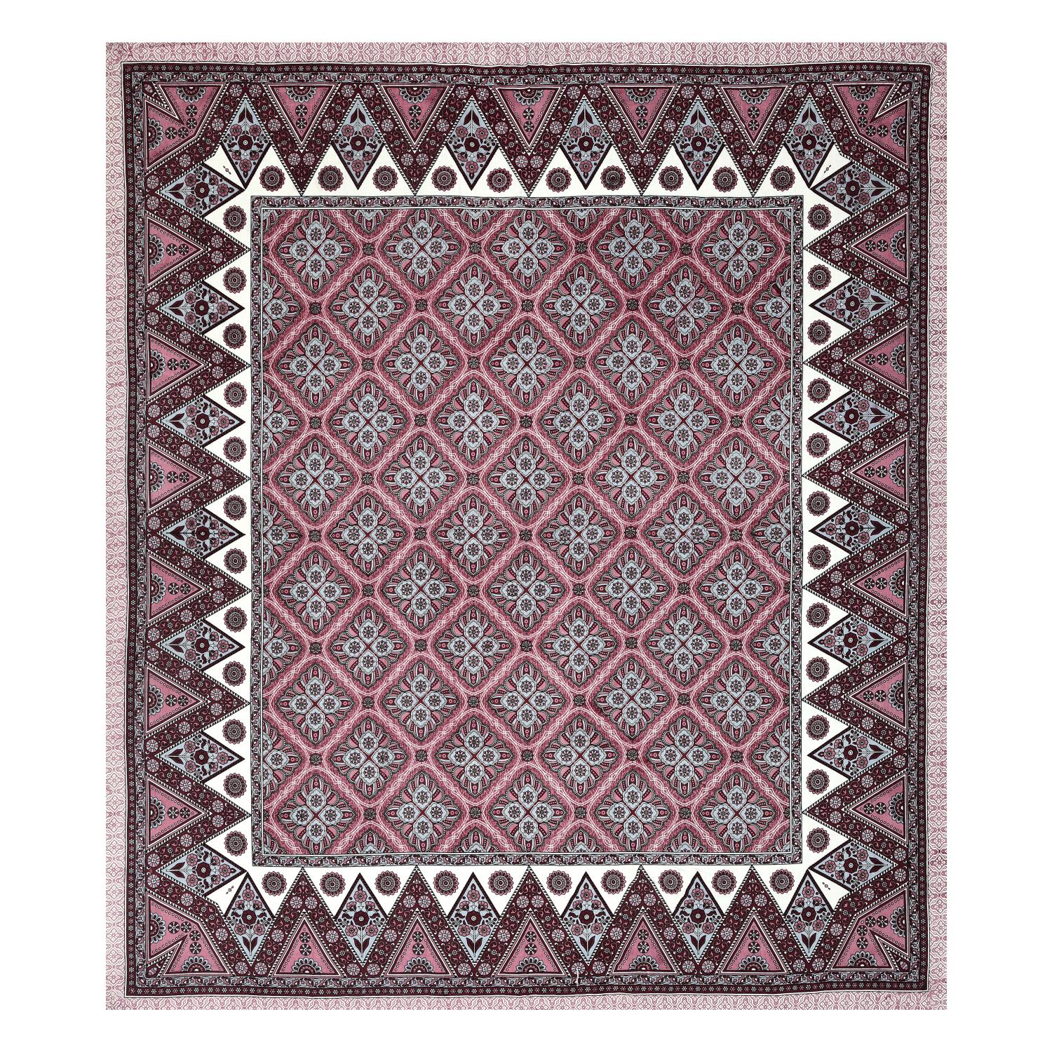 Jaipuri Cotton Double  Flat Bedsheet  With 2 Pillow Cover
