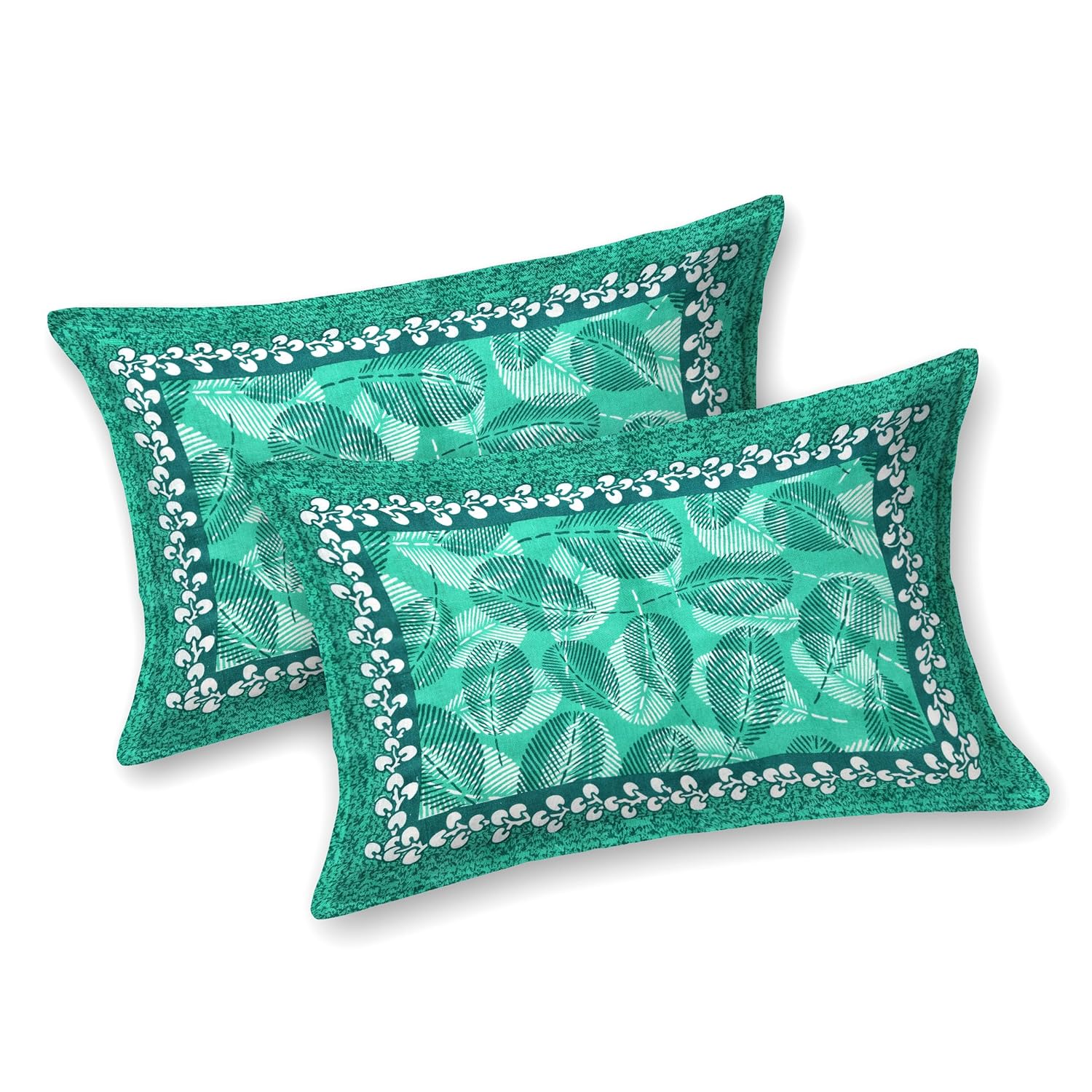 Jaipuri Cotton Double  Flat Bedsheet  With 2 Pillow Cover
