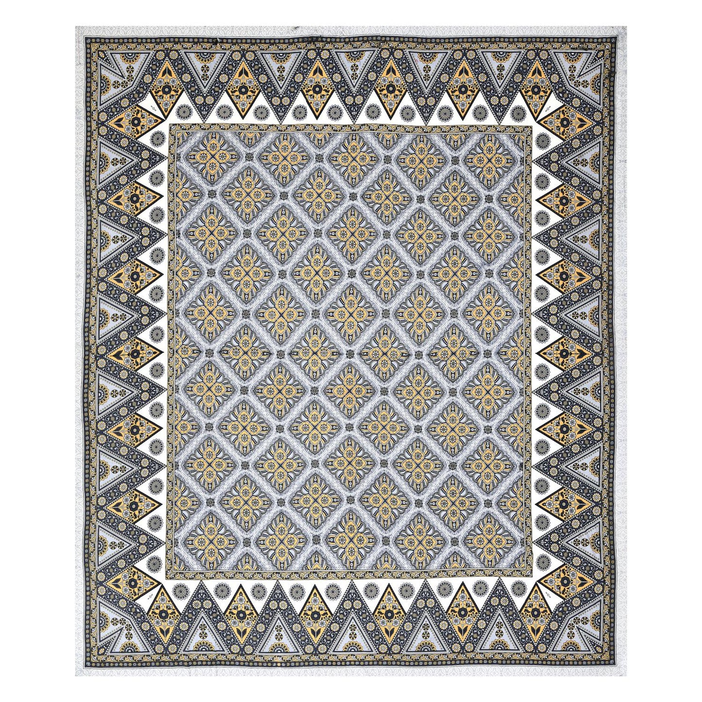 Jaipuri Cotton Double  Flat Bedsheet  With 2 Pillow Cover
