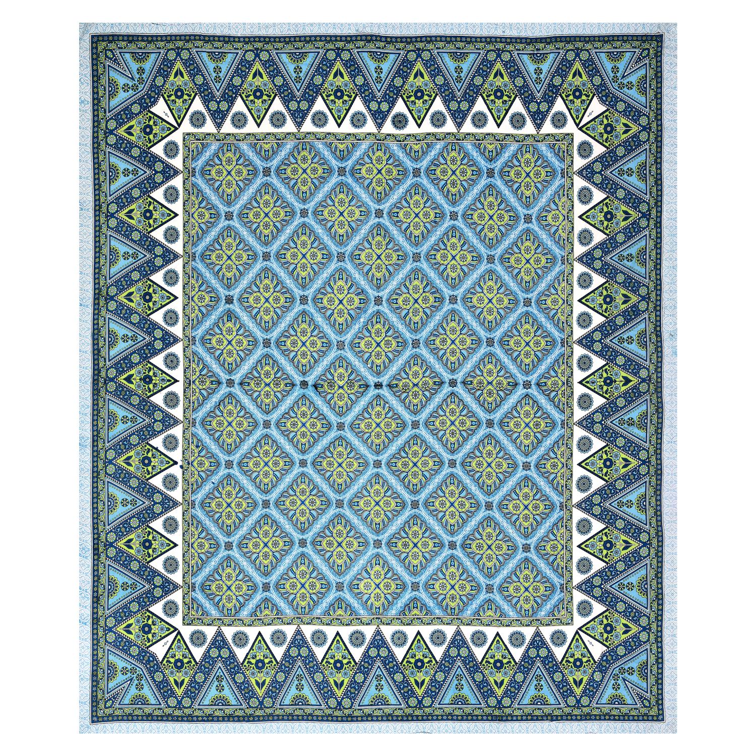 Jaipuri Cotton Double  Flat Bedsheet  With 2 Pillow Cover