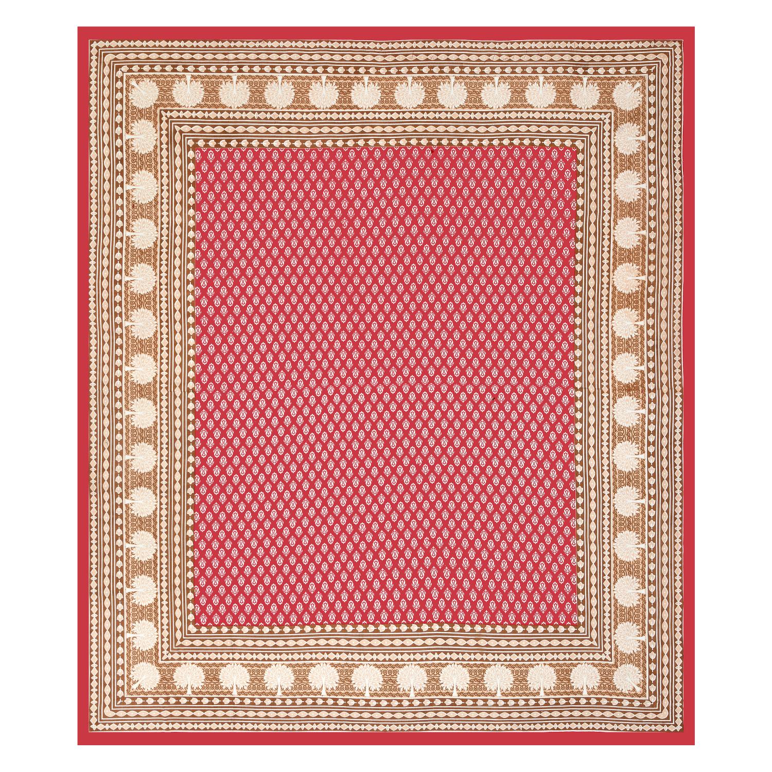 Jaipuri Cotton Double  Flat Bedsheet  With 2 Pillow Cover
