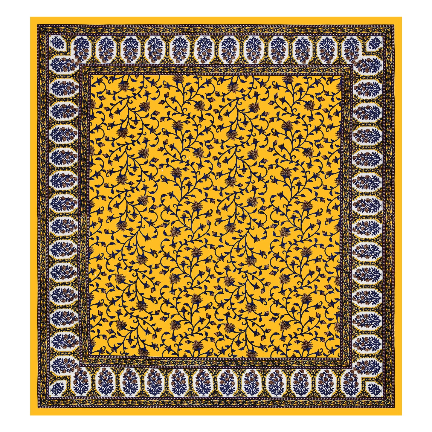 Rajasthani Jaipuri Traditional Double Bed Bedsheet with 2 Pillow Covers