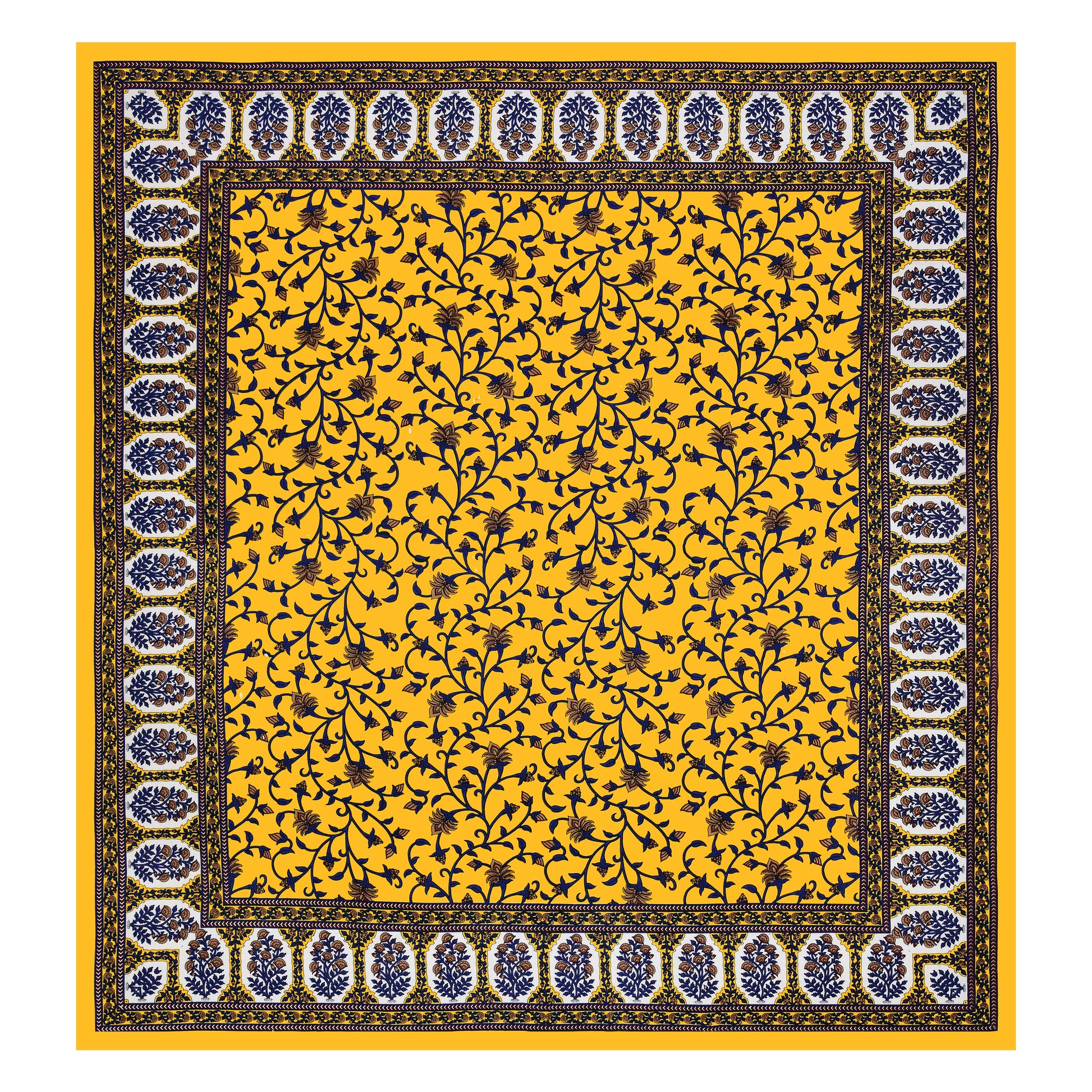 Rajasthani Jaipuri Traditional Double Bed Bedsheet with 2 Pillow Covers