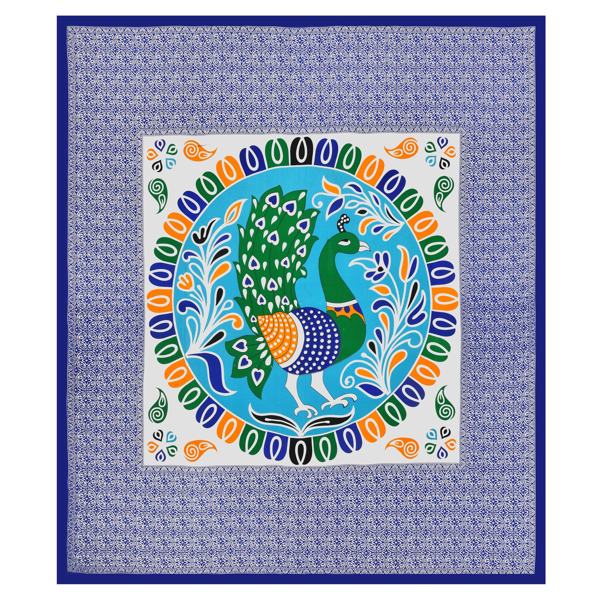 Rajasthani Jaipuri Traditional Double Bed Bedsheet with 2 Pillow Covers