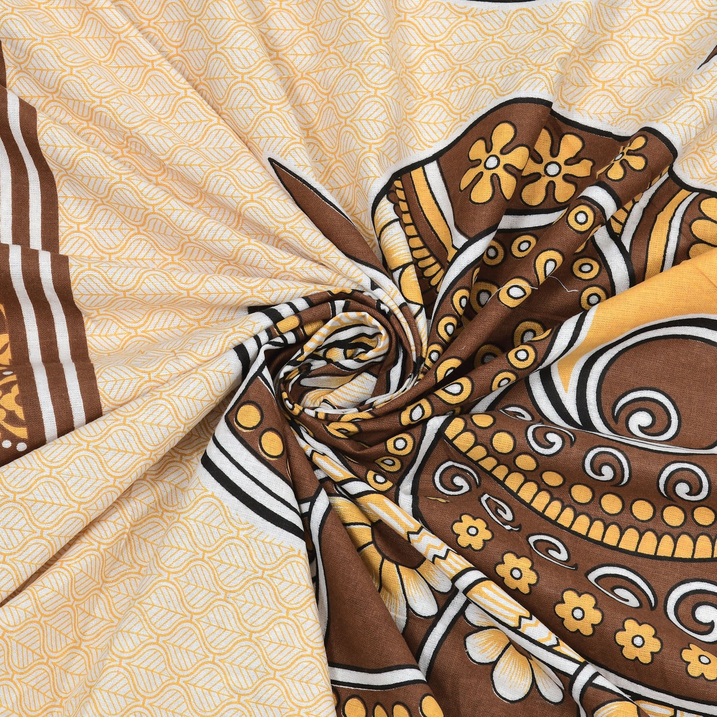 Rajasthani Jaipuri Traditional Double Bed Bedsheet with 2 Pillow Covers