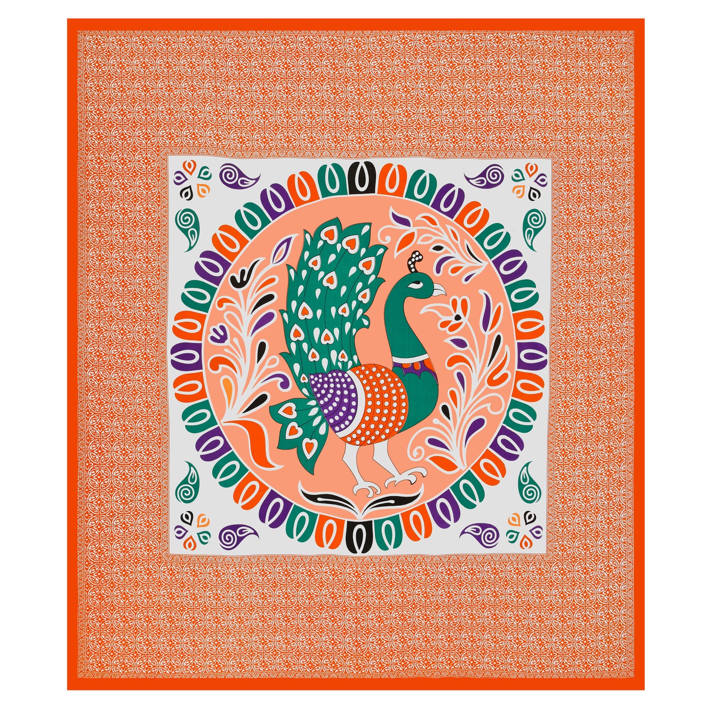 Rajasthani Jaipuri Traditional Double Bed Bedsheet with 2 Pillow Covers
