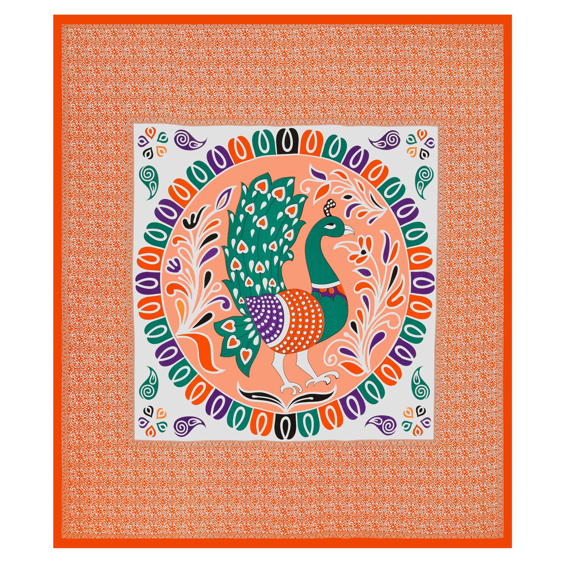 Rajasthani Jaipuri Traditional Double Bed Bedsheet with 2 Pillow Covers