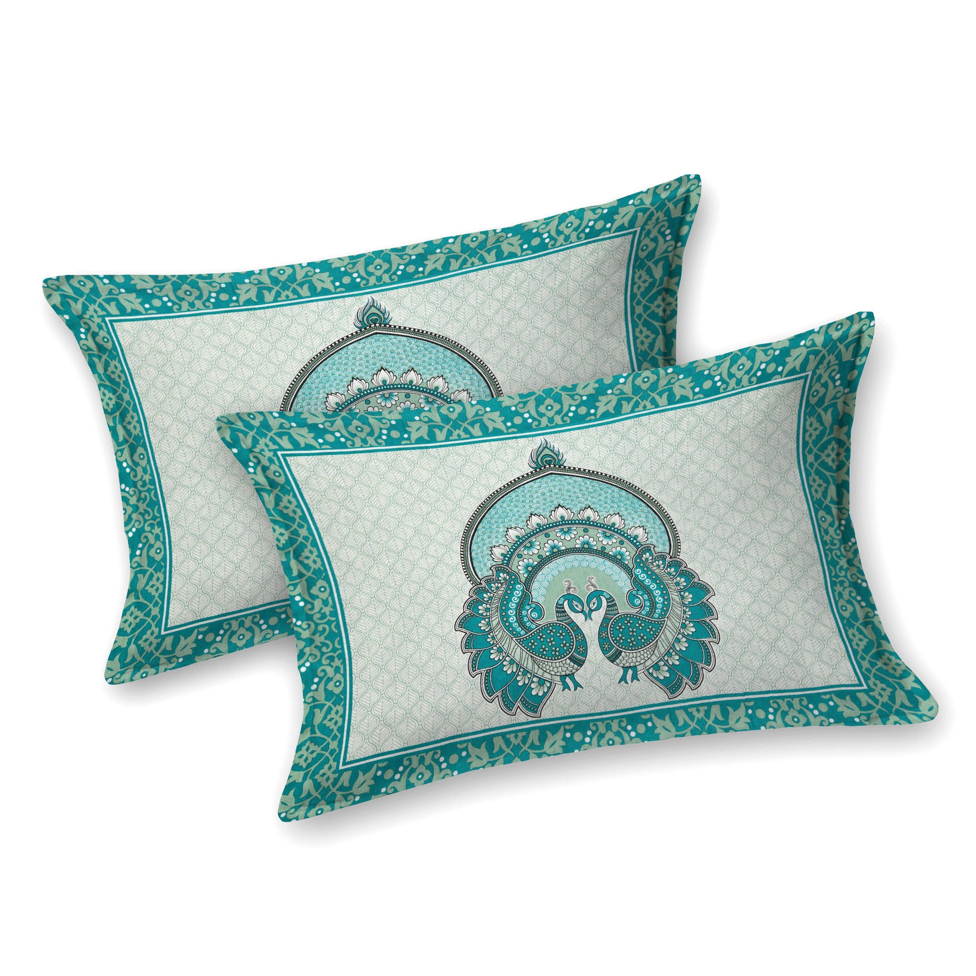 Rajasthani Jaipuri Traditional Double Bed Bedsheet with 2 Pillow Covers