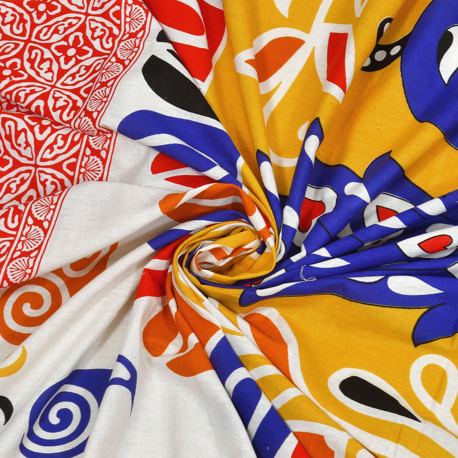 Rajasthani Jaipuri Traditional Double Bed Bedsheet with 2 Pillow Covers