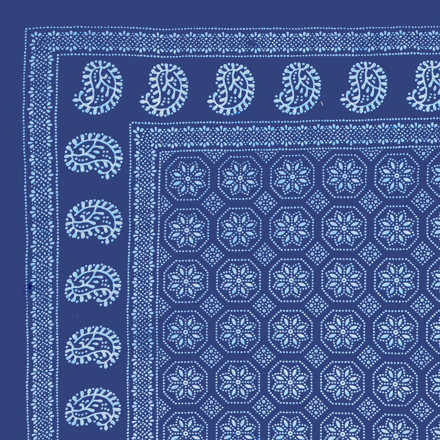 Rajasthani Jaipuri Traditional Double Bed Bedsheet with 2 Pillow Covers