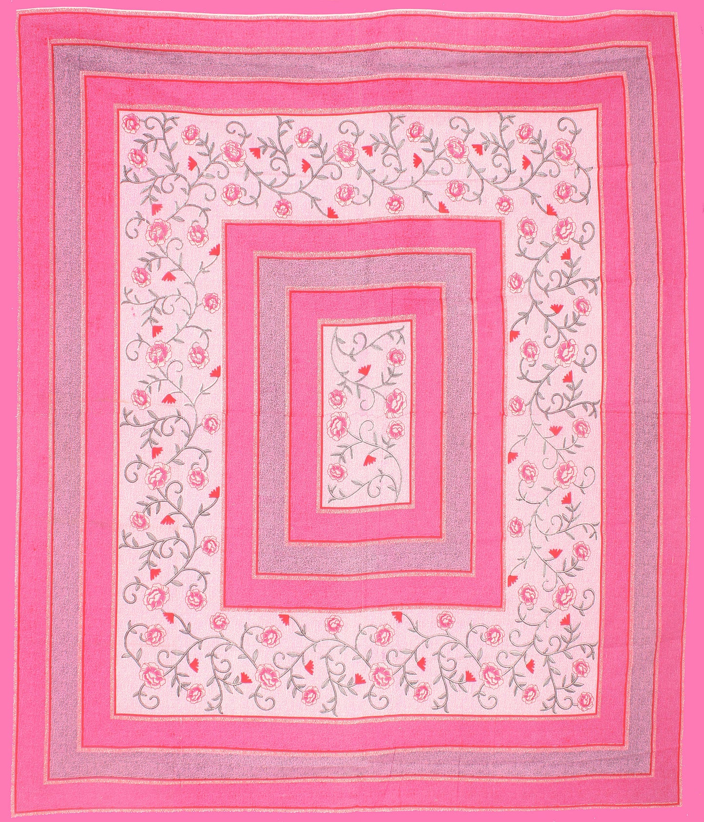 Rajasthani Jaipuri Traditional Double Bed Bedsheet with 2 Pillow Covers
