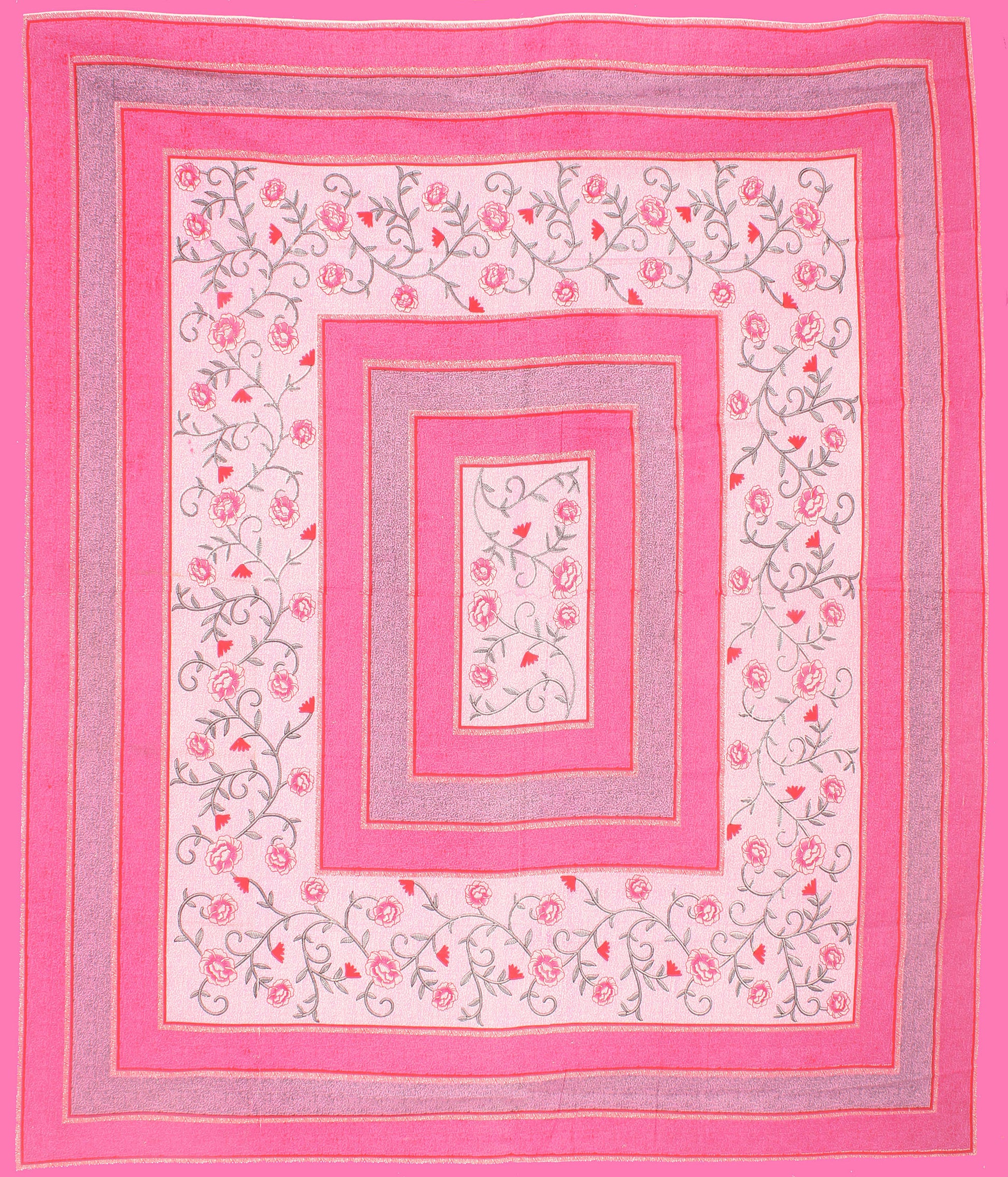 Rajasthani Jaipuri Traditional Double Bed Bedsheet with 2 Pillow Covers