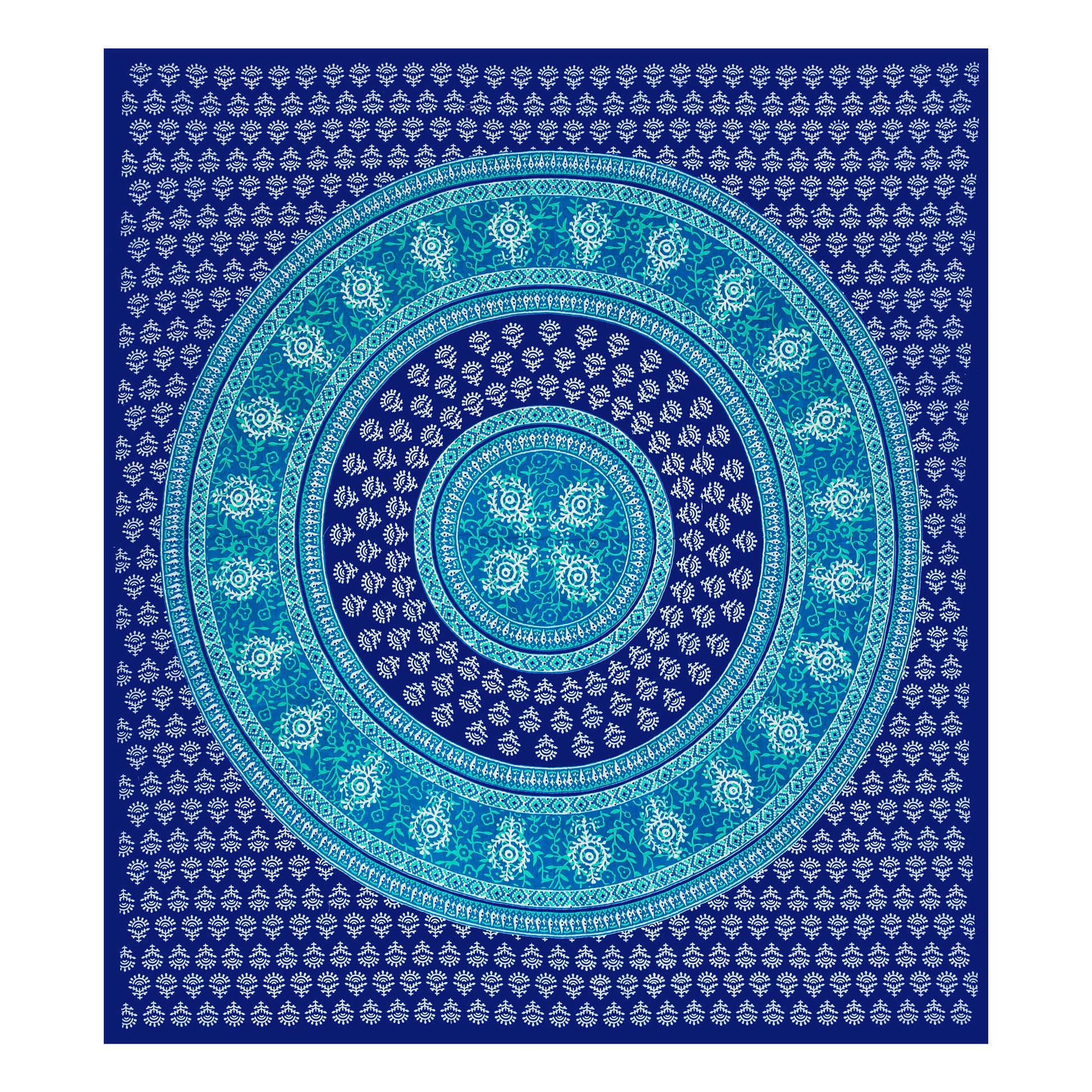 Rajasthani Jaipuri Traditional Double Bed Bedsheet with 2 Pillow Covers