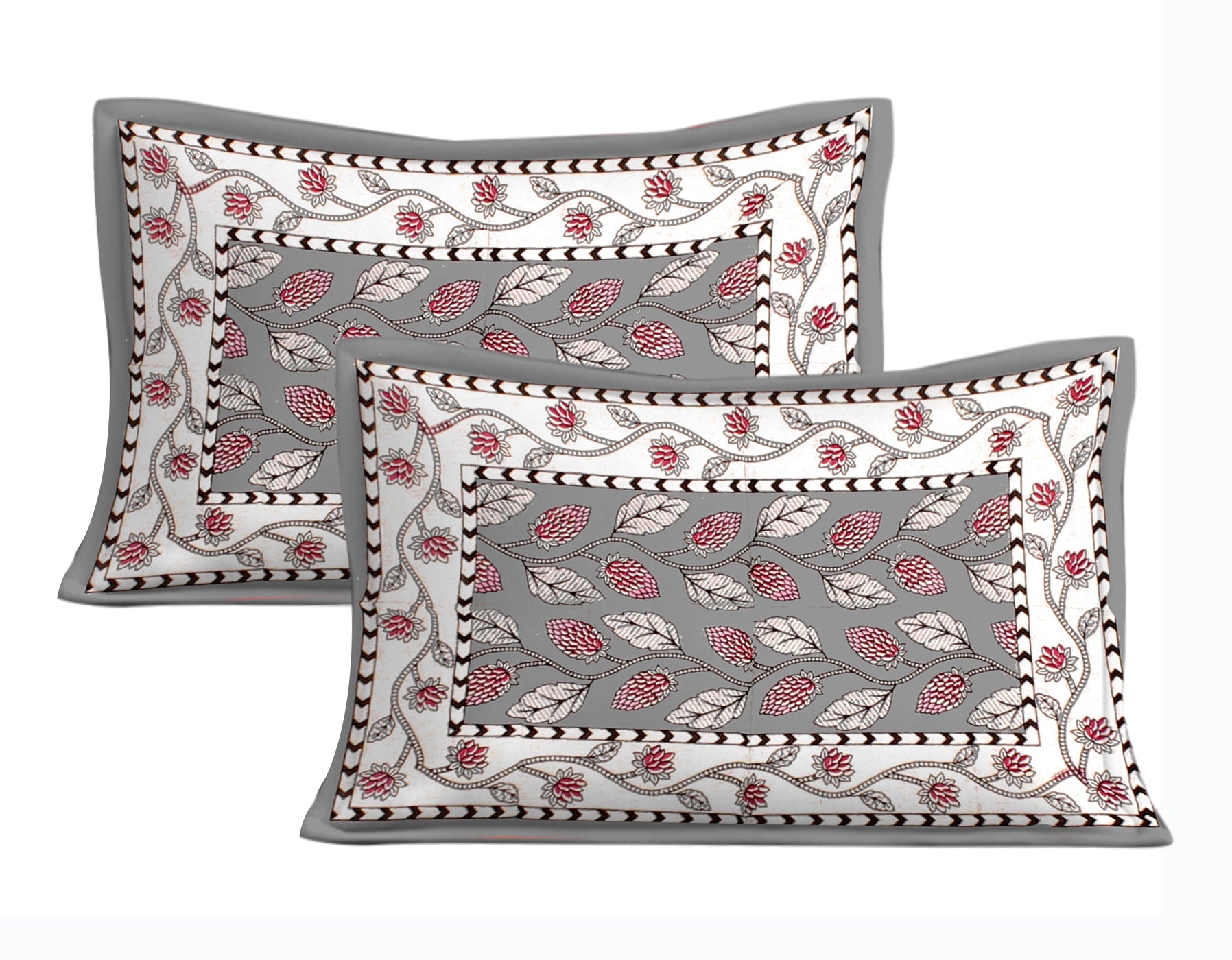 Rajasthani Jaipuri Traditional Double Bed Bedsheet with 2 Pillow Covers
