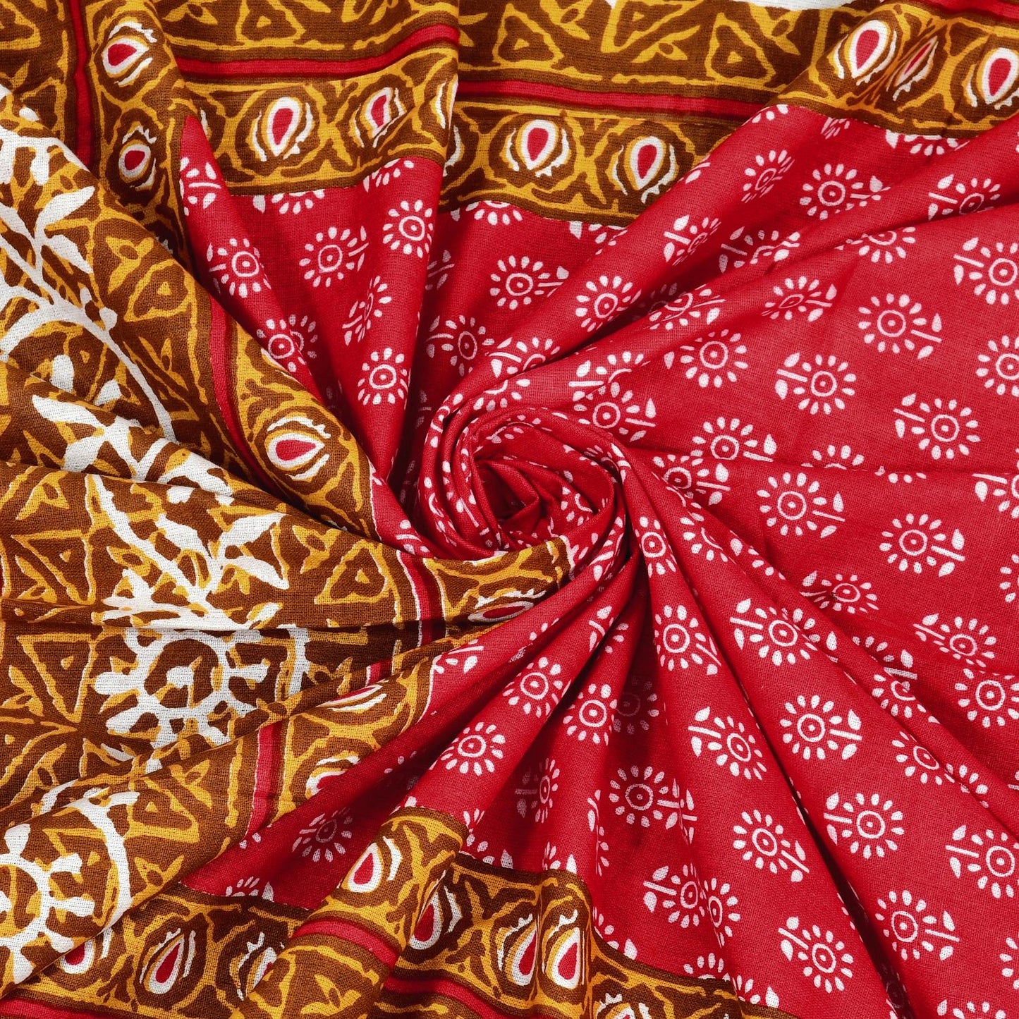 Rajasthani Jaipuri Traditional Double Bed Bedsheet with 2 Pillow Covers