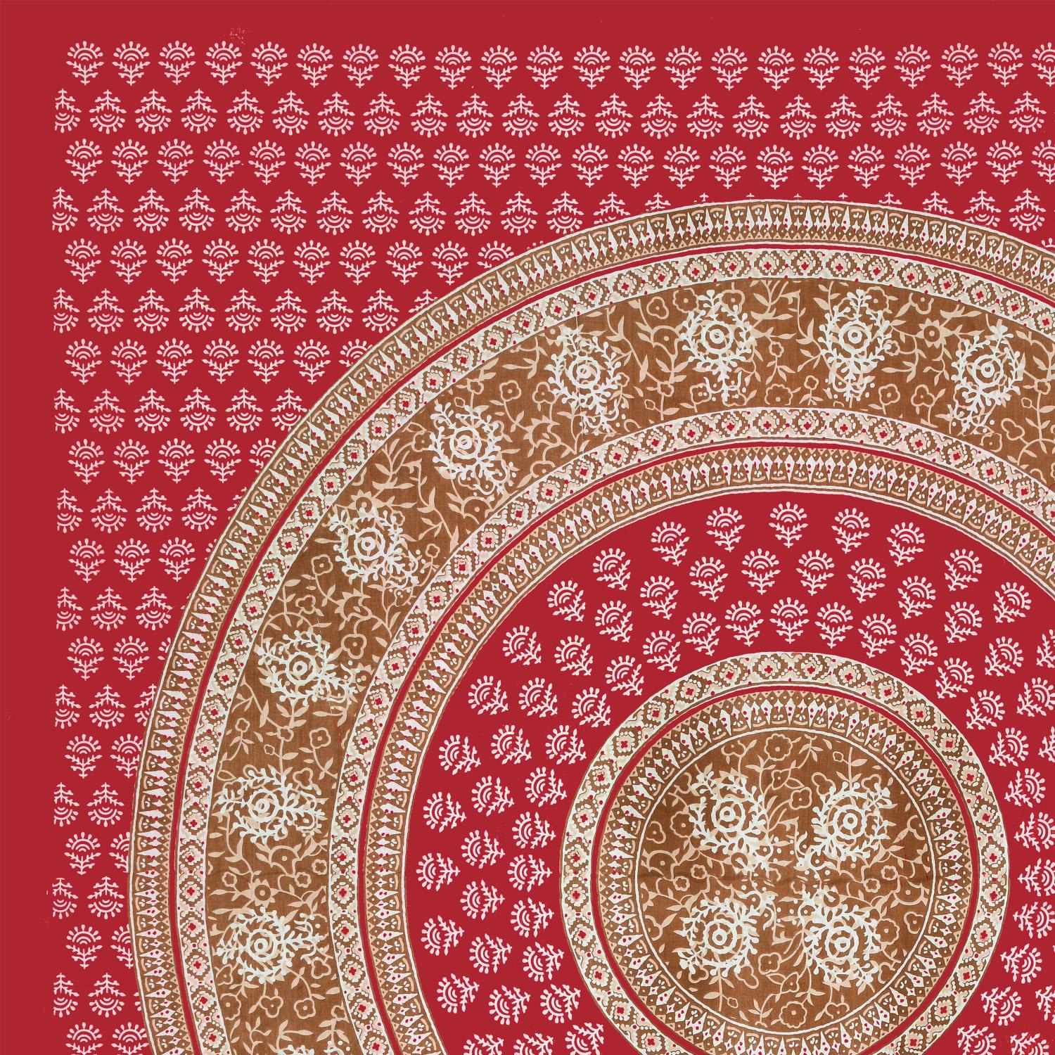 Rajasthani Jaipuri Traditional Double Bed Bedsheet with 2 Pillow Covers