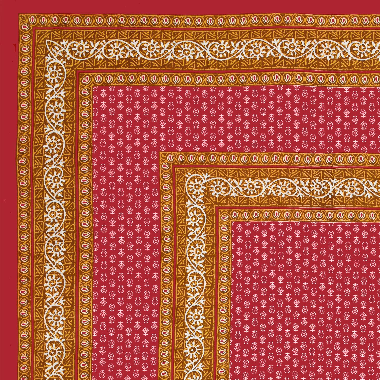 Rajasthani Jaipuri Traditional Double Bed Bedsheet with 2 Pillow Covers