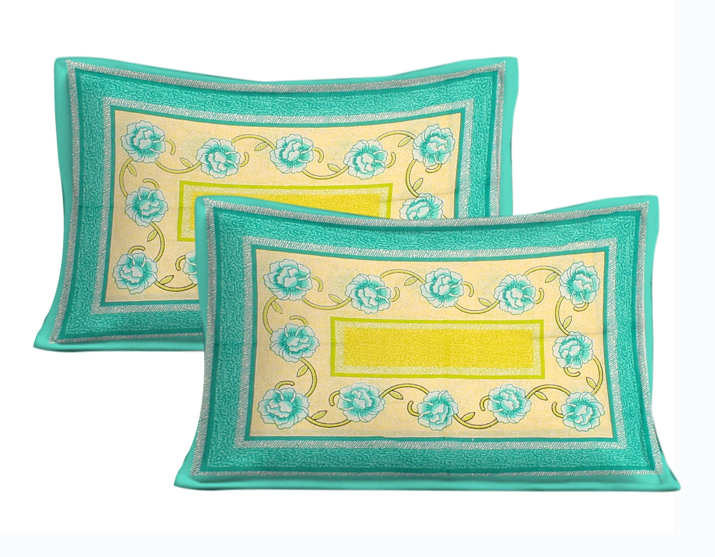 Rajasthani Jaipuri Traditional Double Bed Bedsheet with 2 Pillow Covers