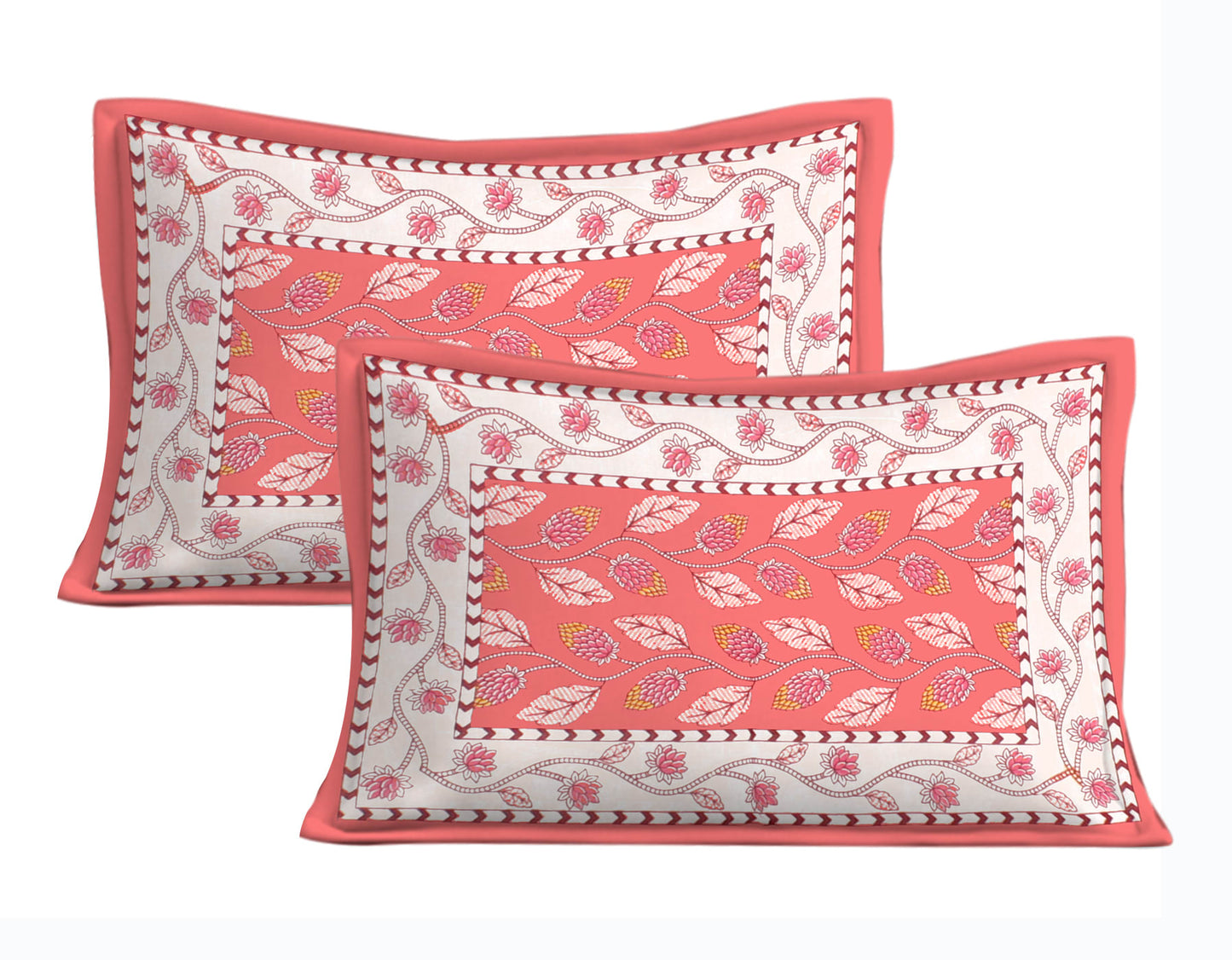 Rajasthani Jaipuri Traditional Double Bed Bedsheet with 2 Pillow Covers