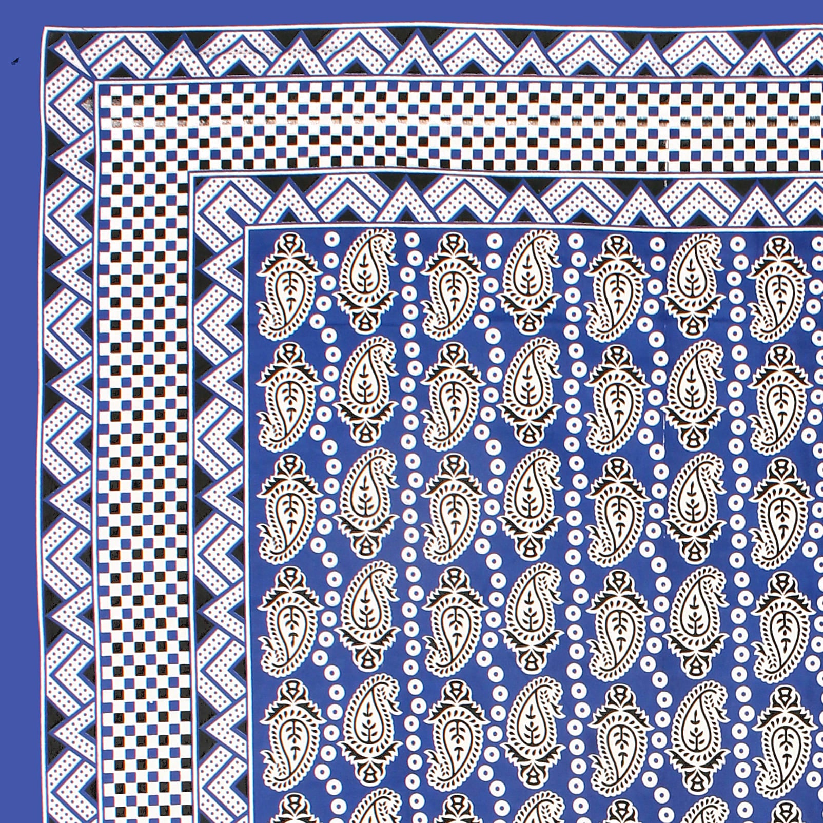 Rajasthani Jaipuri Traditional Double Bed Bedsheet with 2 Pillow Covers