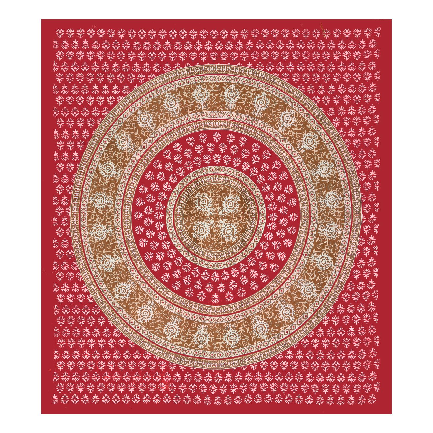 Rajasthani Jaipuri Traditional Double Bed Bedsheet with 2 Pillow Covers