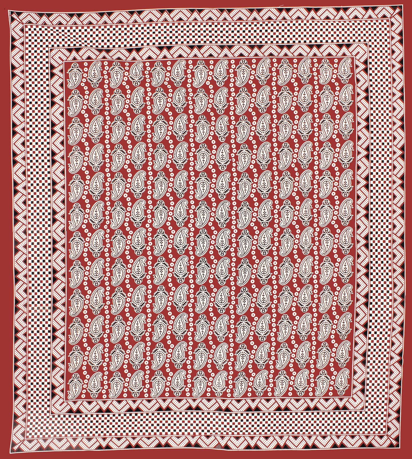 Rajasthani Jaipuri Traditional Double Bed Bedsheet with 2 Pillow Covers