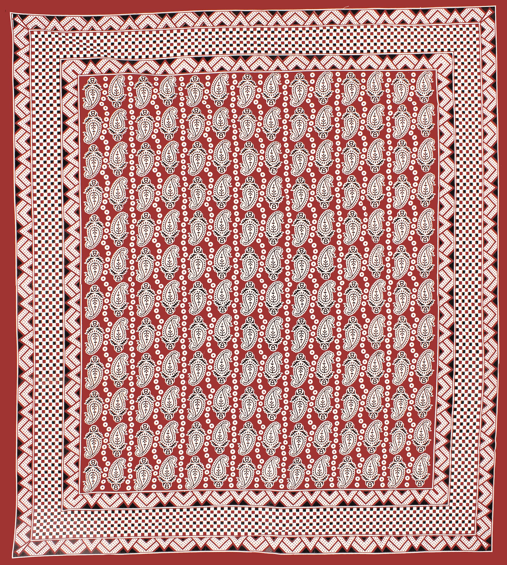 Rajasthani Jaipuri Traditional Double Bed Bedsheet with 2 Pillow Covers