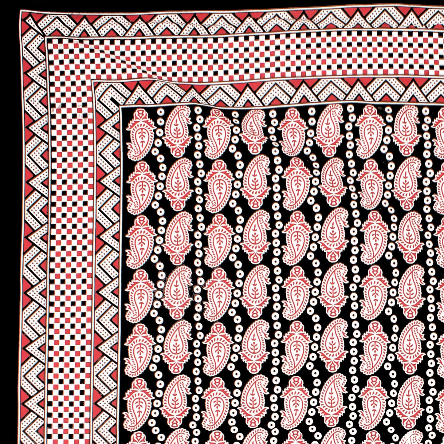 Rajasthani Jaipuri Traditional Double Bed Bedsheet with 2 Pillow Covers