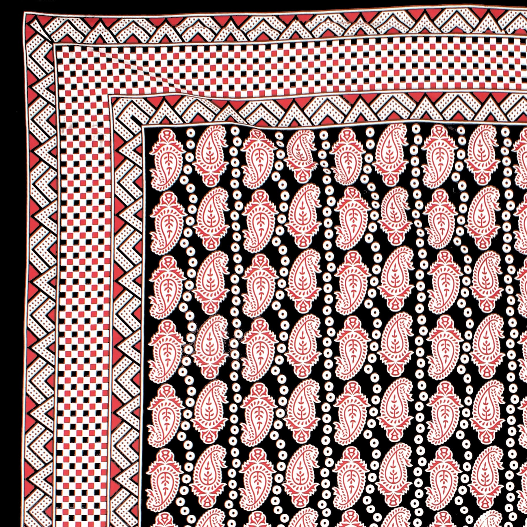 Rajasthani Jaipuri Traditional Double Bed Bedsheet with 2 Pillow Covers