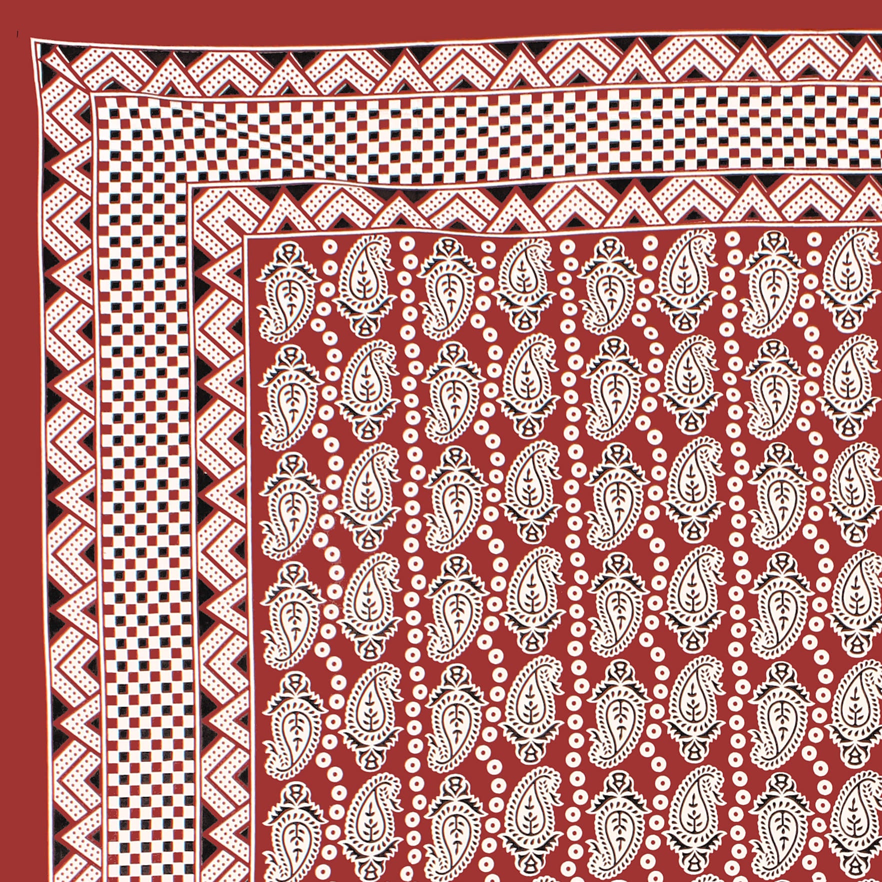 Rajasthani Jaipuri Traditional Double Bed Bedsheet with 2 Pillow Covers