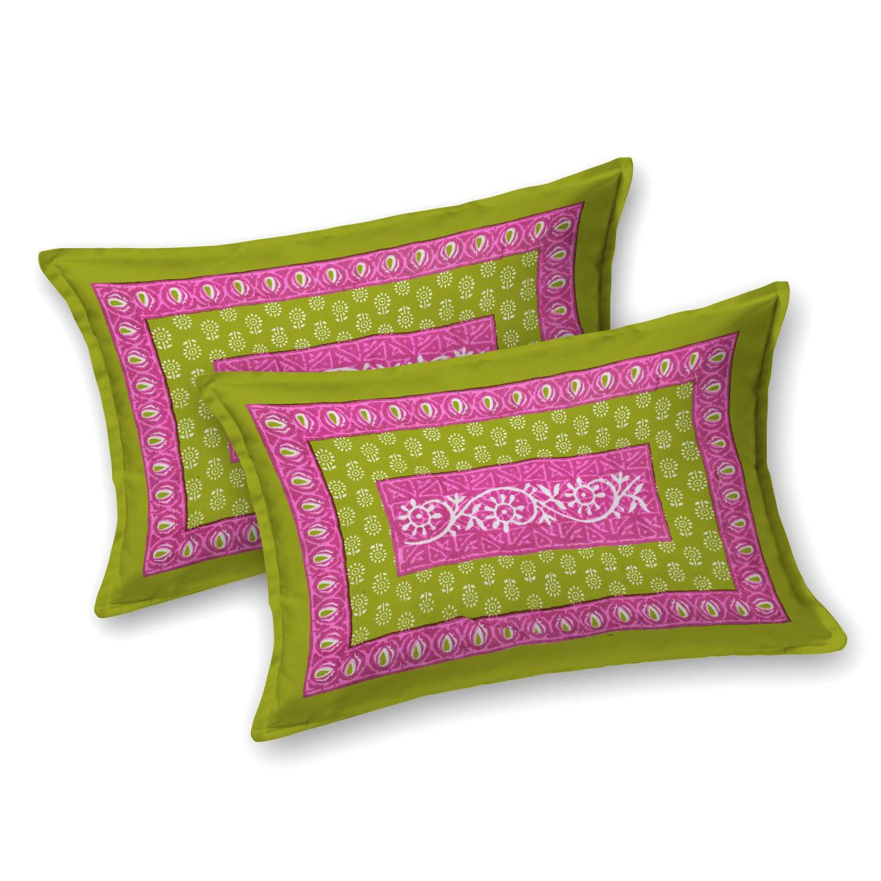 Rajasthani Jaipuri Traditional Double Bed Bedsheet with 2 Pillow Covers