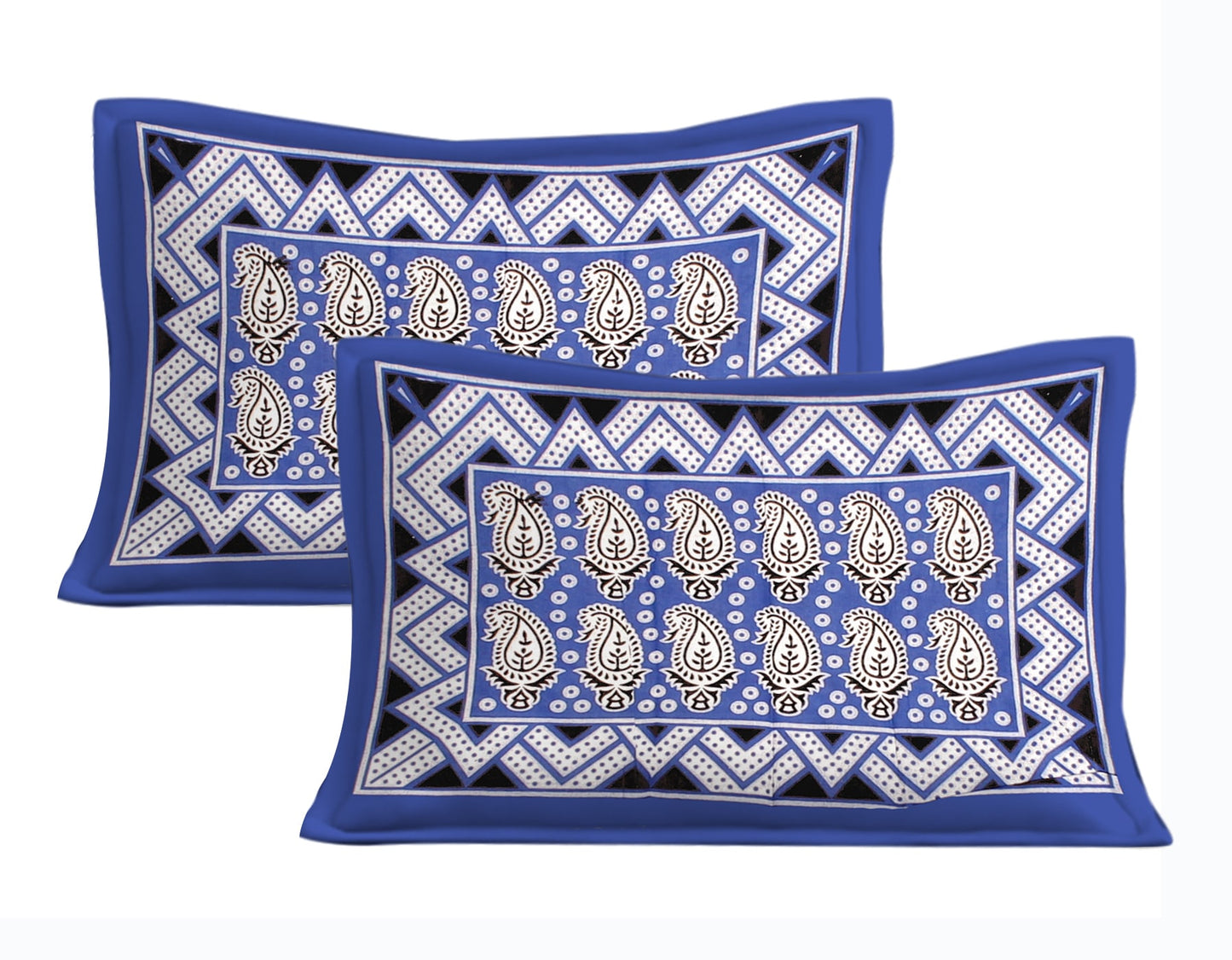 Rajasthani Jaipuri Traditional Double Bed Bedsheet with 2 Pillow Covers