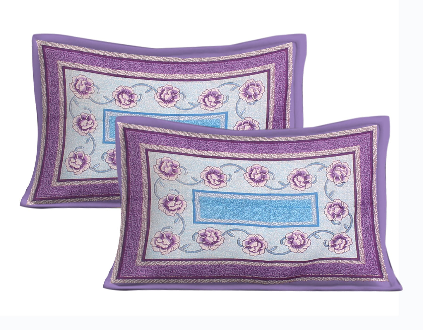 Rajasthani Jaipuri Traditional Double Bed Bedsheet with 2 Pillow Covers