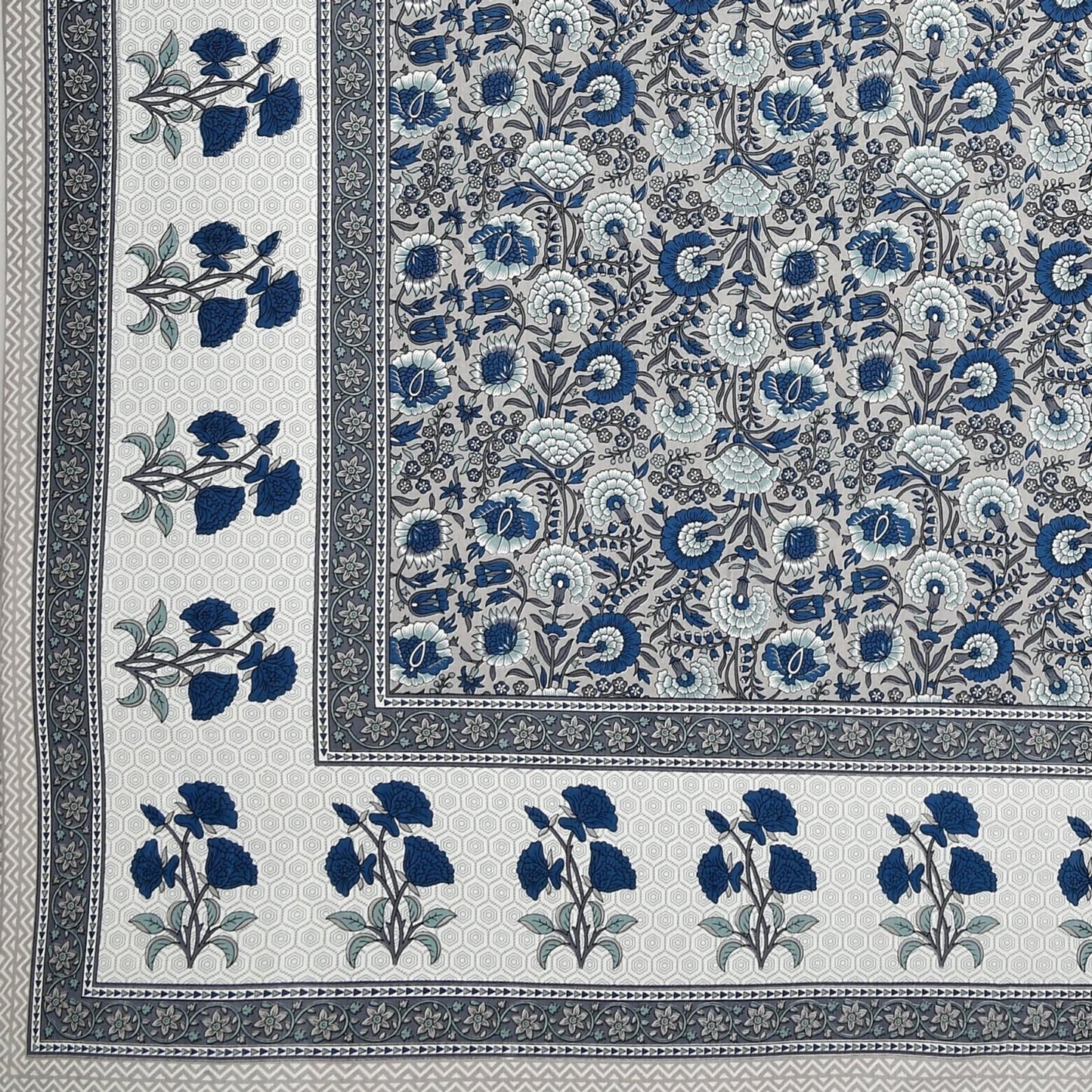 Rajasthani Jaipuri Traditional Double Bed Bedsheet with 2 Pillow Covers -