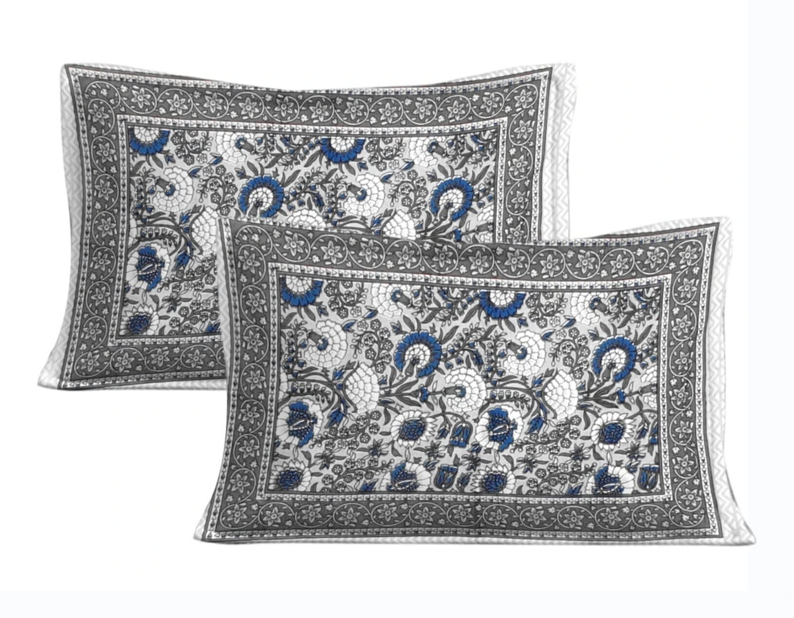 Rajasthani Jaipuri Traditional Double Bed Bedsheet with 2 Pillow Covers -