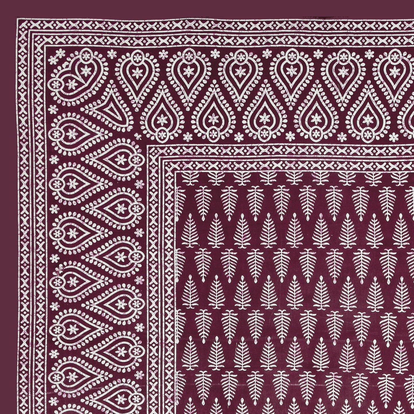 Rajasthani Jaipuri Traditional Double Bed Bedsheet with 2 Pillow Covers -