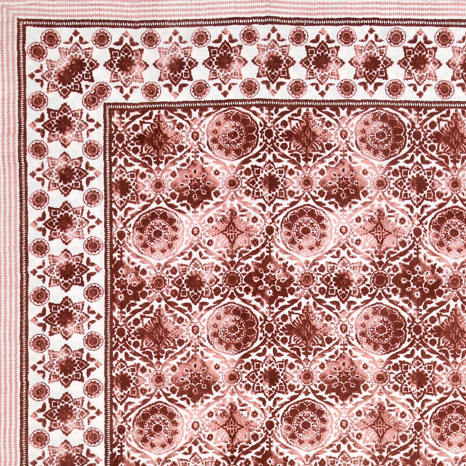 Rajasthani Jaipuri Traditional King Size Bed Bedsheet with 2 Pillow Covers