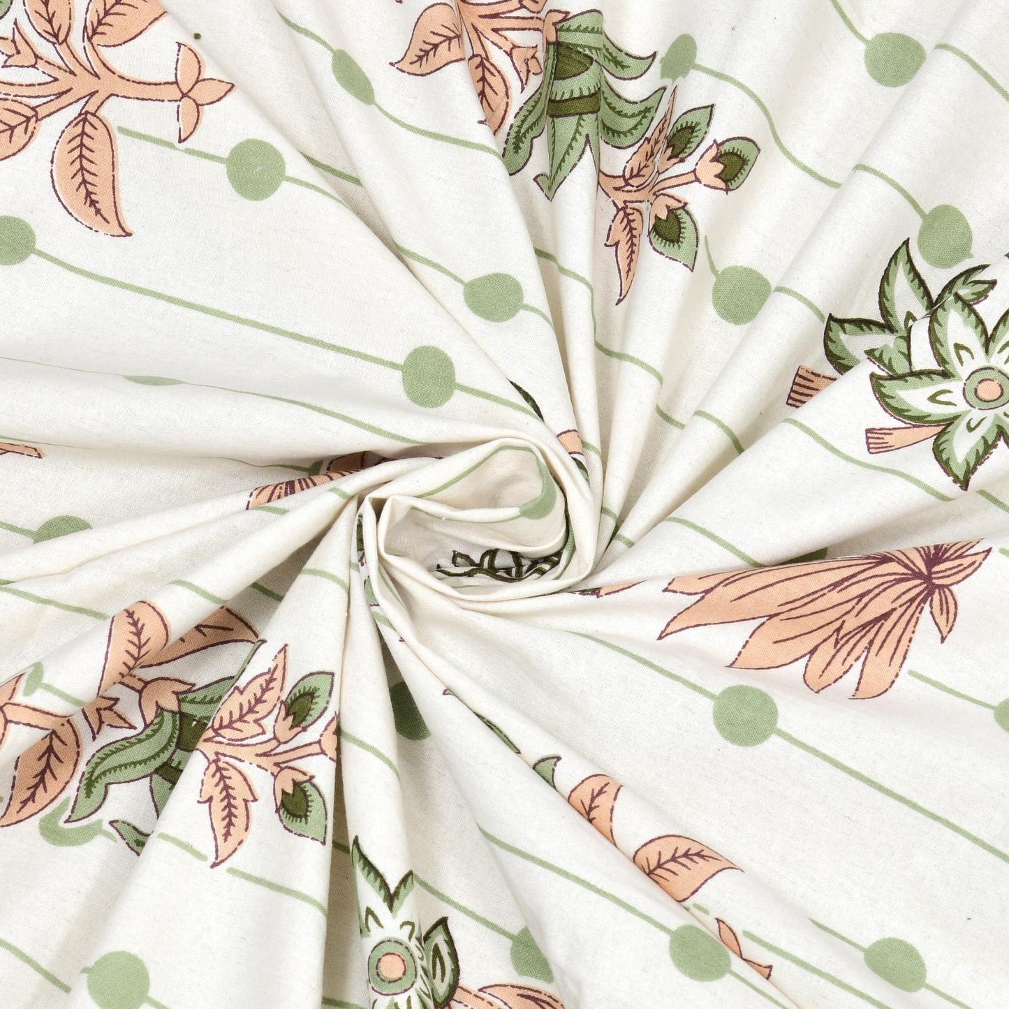 Rajasthani Jaipuri Traditional King Size Bed Bedsheet with 2 Pillow Covers
