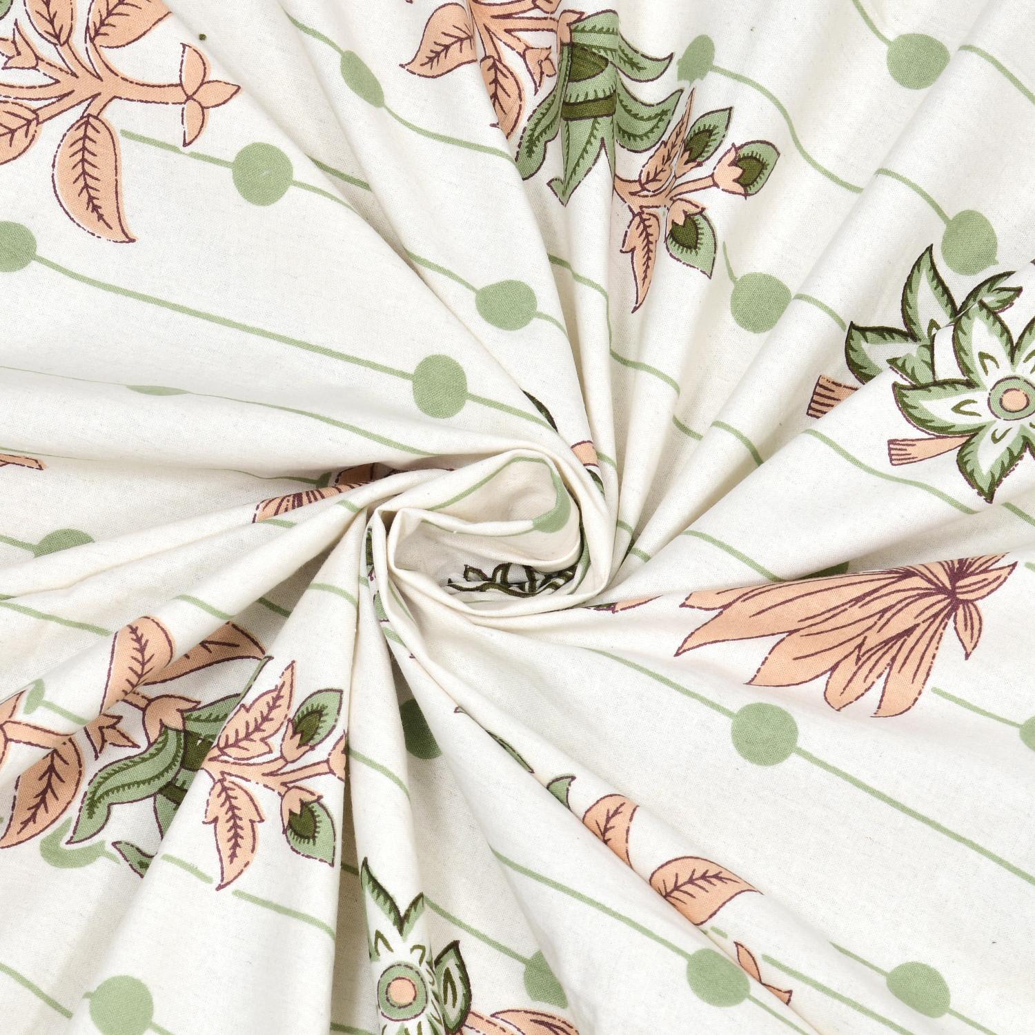 Rajasthani Jaipuri Traditional King Size Bed Bedsheet with 2 Pillow Covers