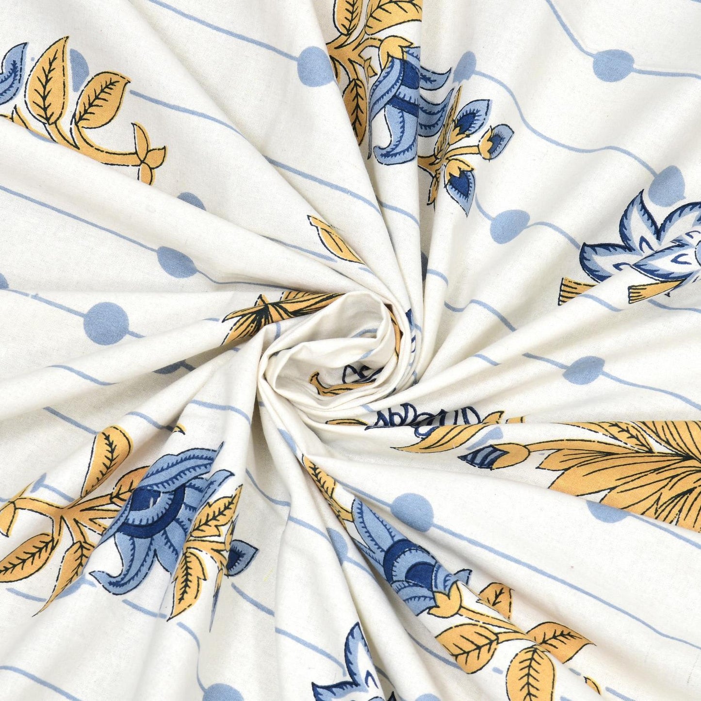 Rajasthani Jaipuri Traditional King Size Bed Bedsheet with 2 Pillow Covers