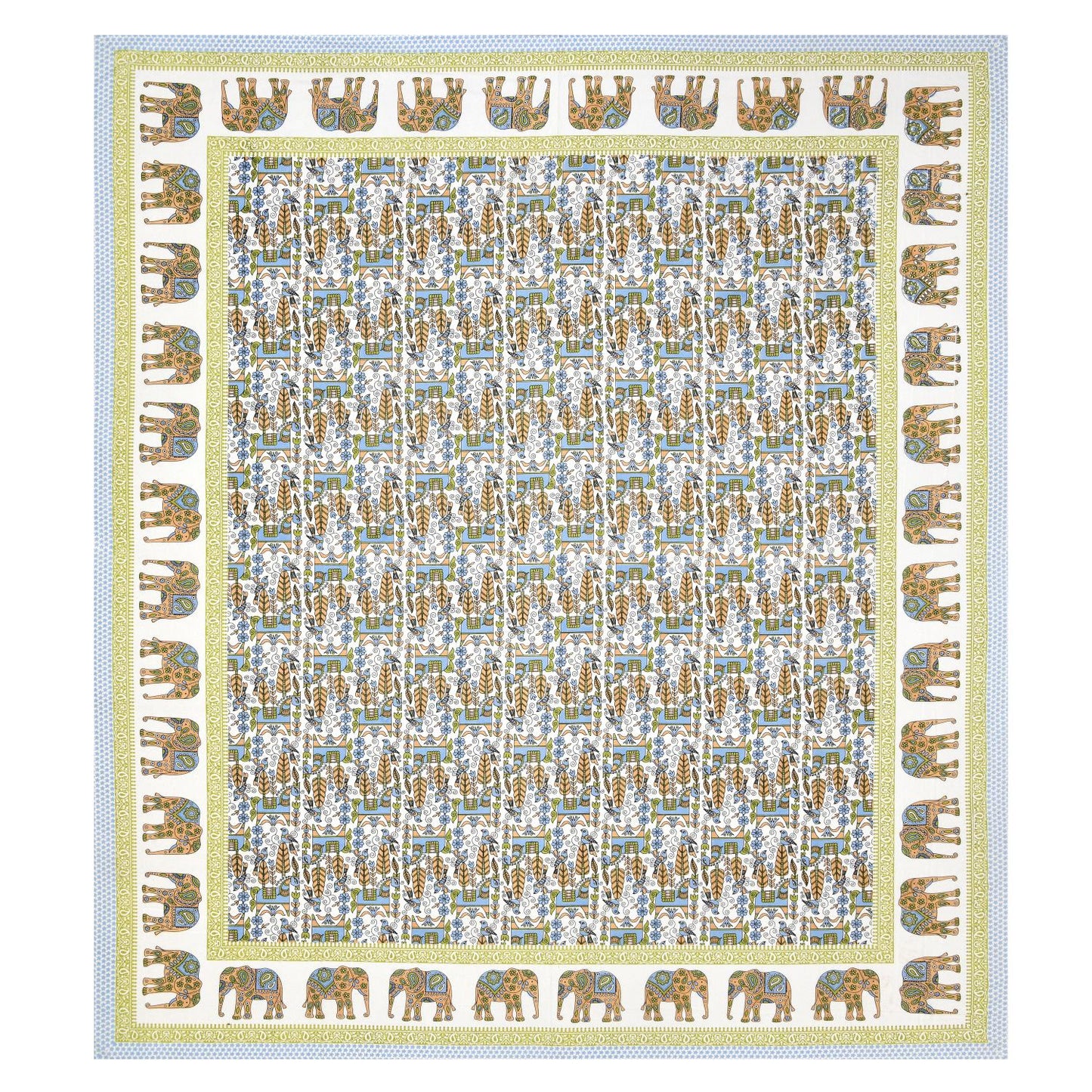 Rajasthani Jaipuri Traditional King Size Bed Bedsheet with 2 Pillow Covers