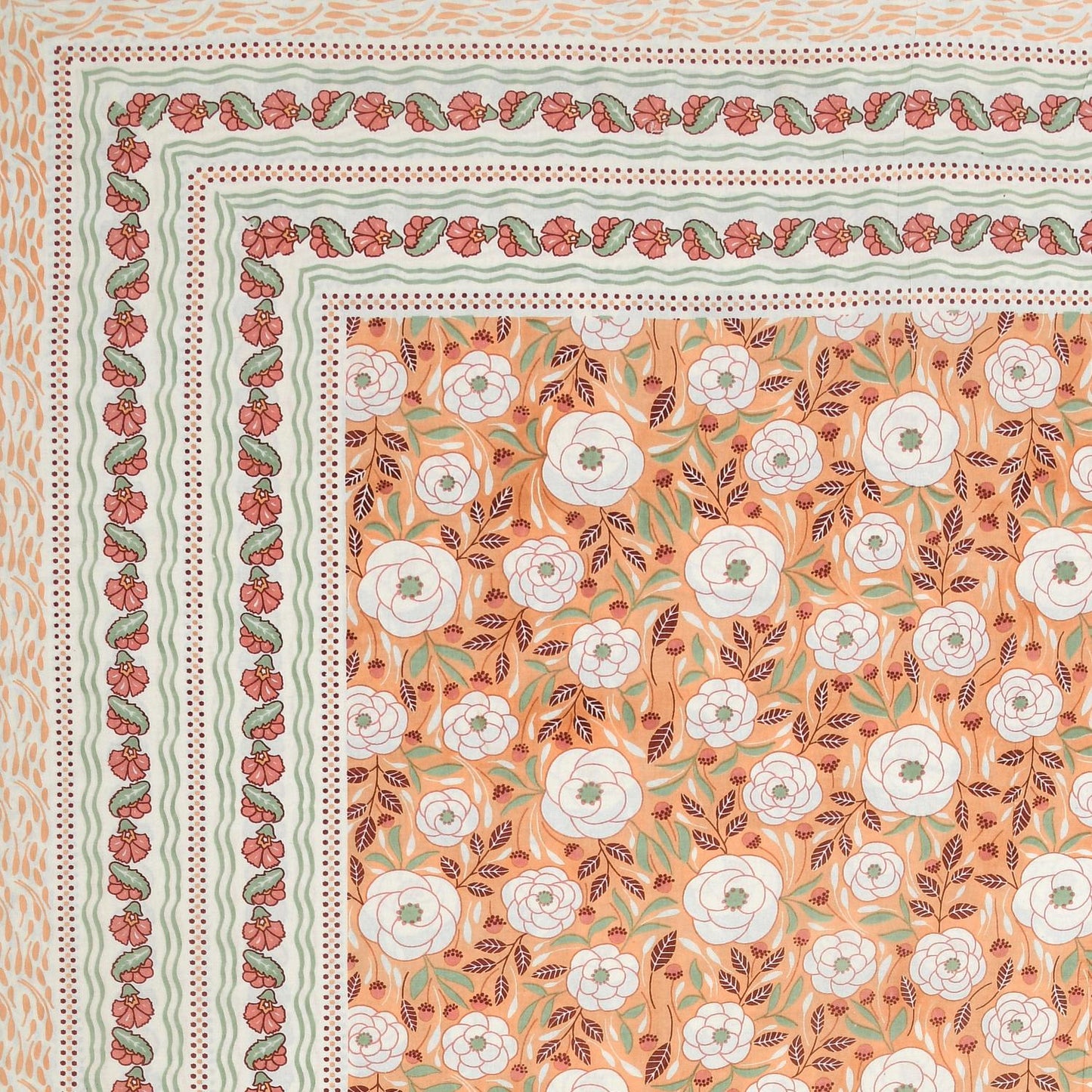 Rajasthani Jaipuri Traditional King Size Bed Bedsheet with 2 Pillow Covers