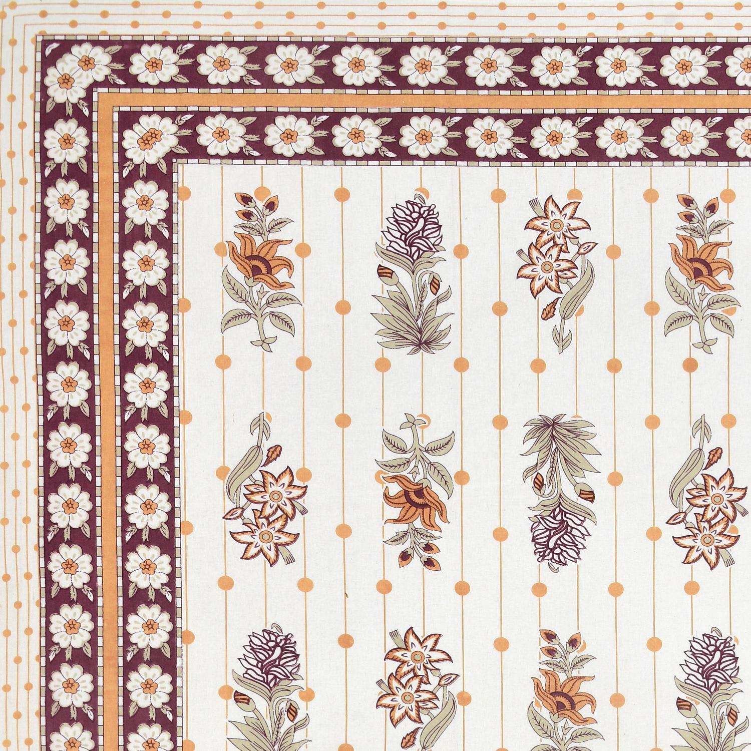 Rajasthani Jaipuri Traditional King Size Bed Bedsheet with 2 Pillow Covers