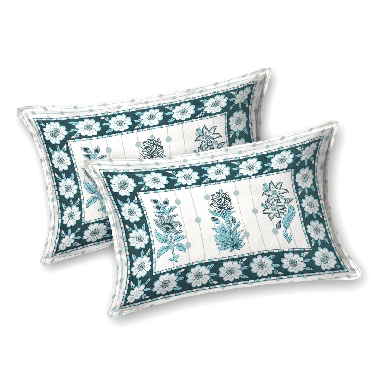 Rajasthani Jaipuri Traditional King Size Bed Bedsheet with 2 Pillow Covers