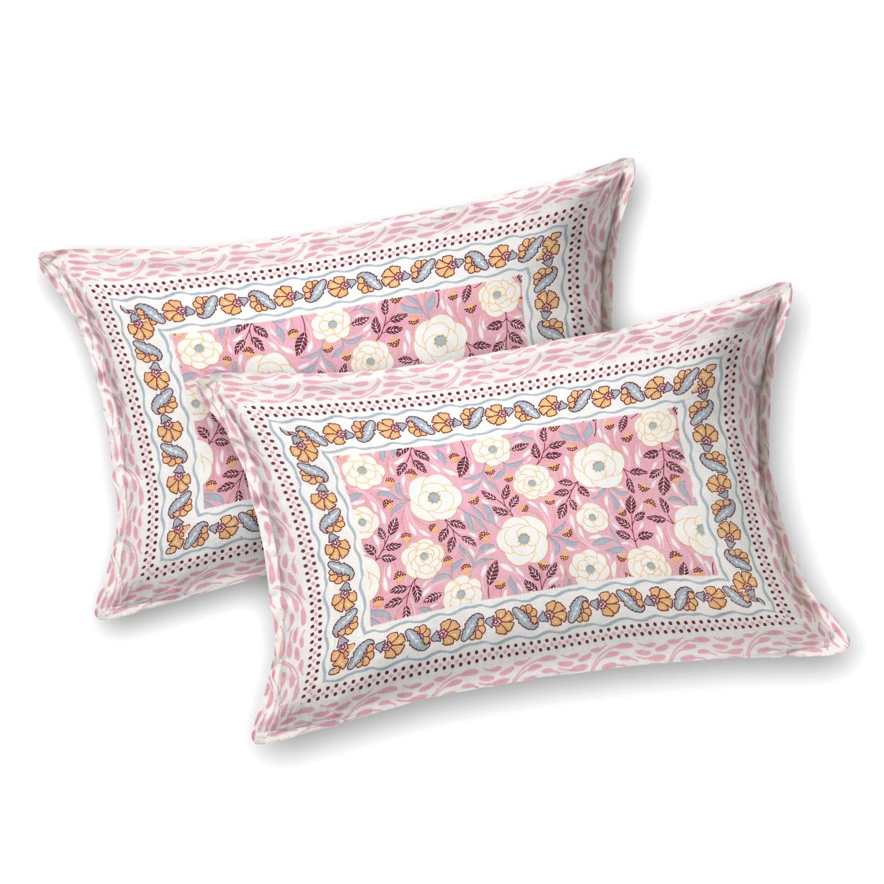 Rajasthani Jaipuri Traditional King Size Bed Bedsheet with 2 Pillow Covers
