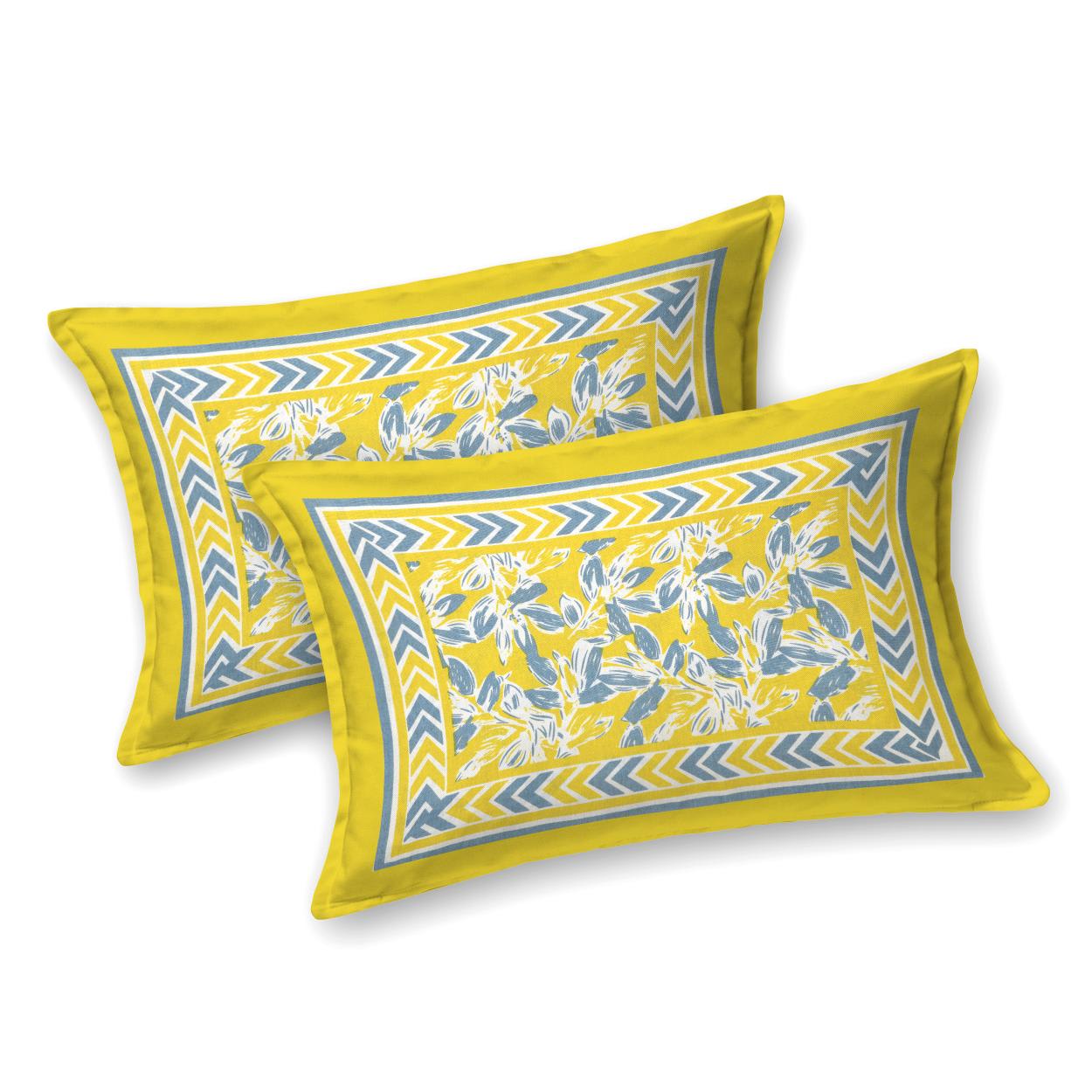 Rajasthani Print Cotton Double Bedsheet with 2 Pillow Covers